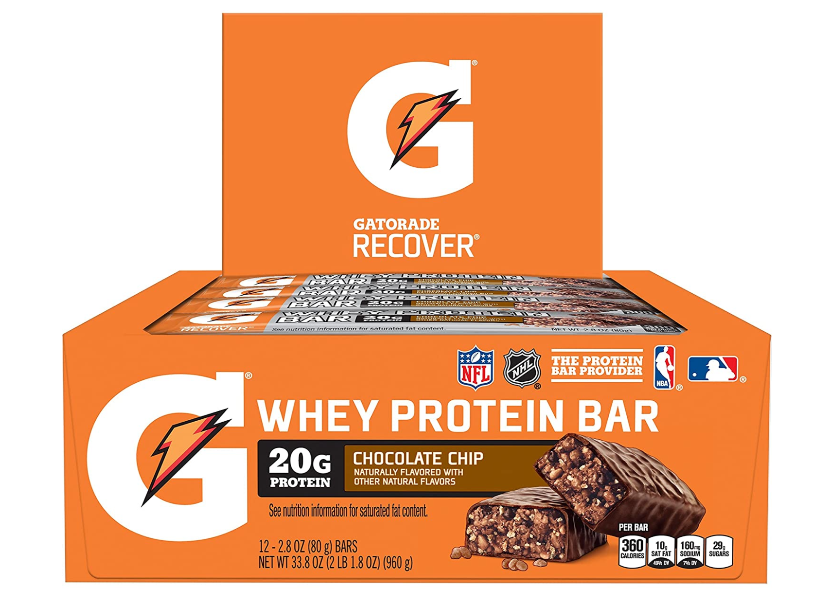 Premier Protein bar with a whole box